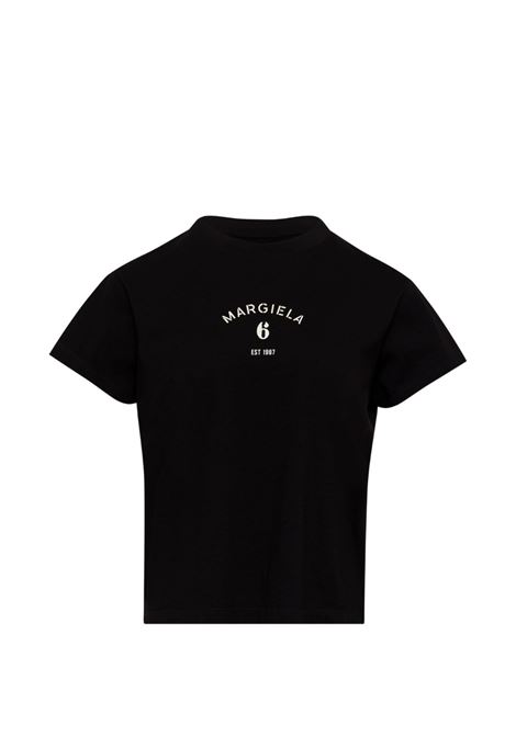 t-shirt signature donna nera MM6 MAISON MARGIELA | S62GD0216 M20048900